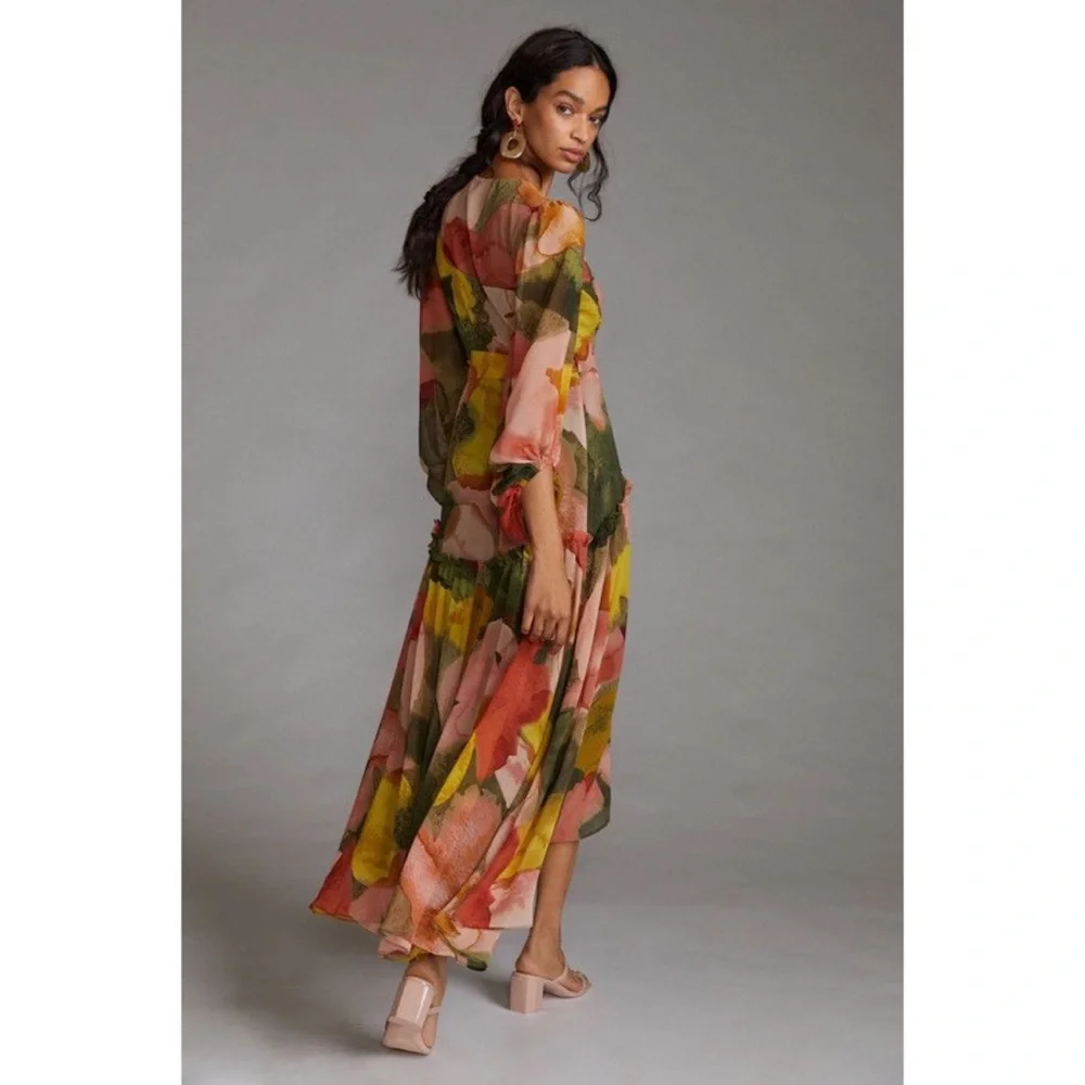 Anthropologie Hutch Geo Wrap Maxi Dress - Picture 3 of 6